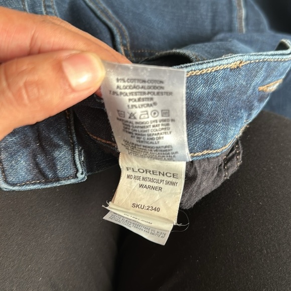 DL1961 denim Florence mid rise instasculpt skinny jeans Warner size 25 - Picture 7 of 12